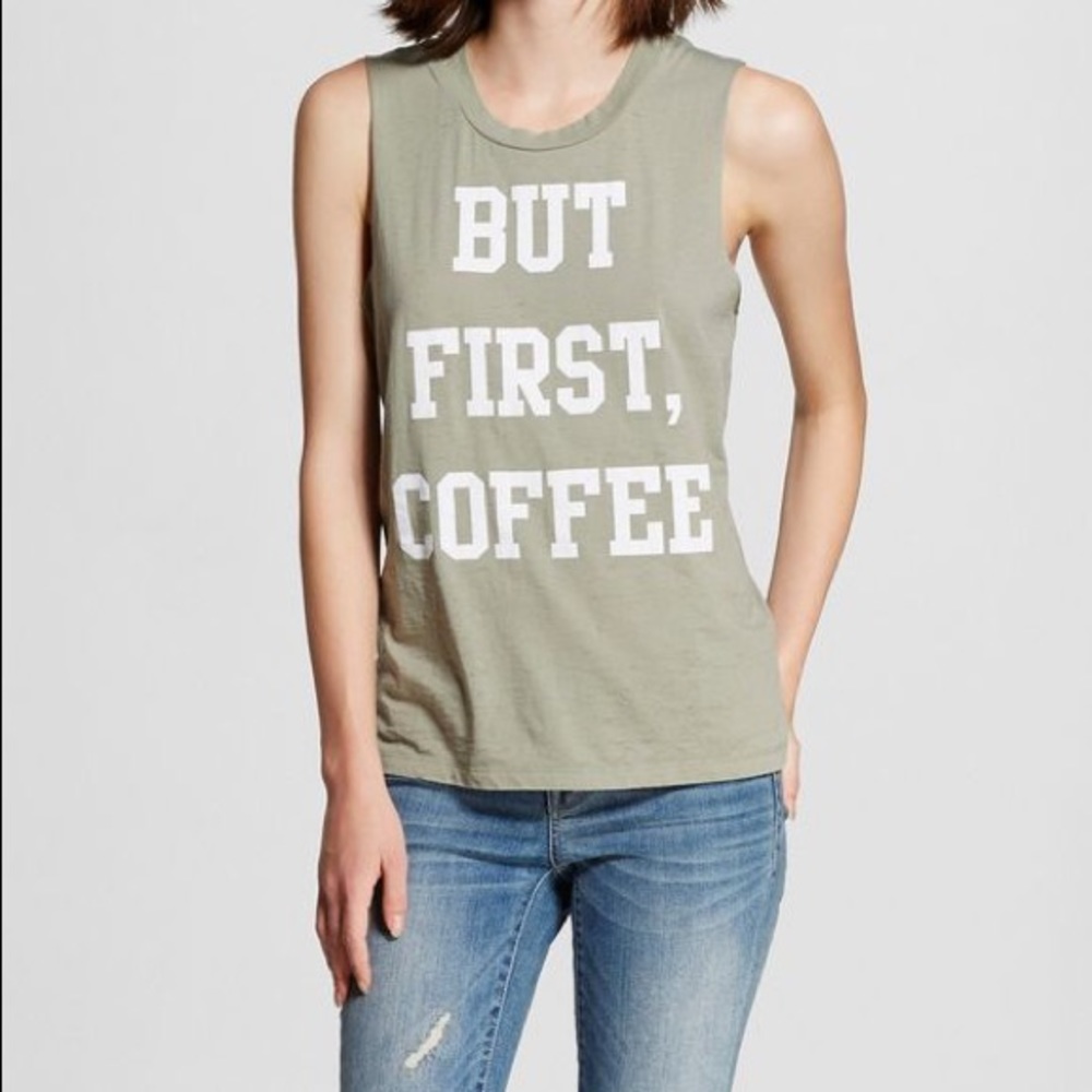 “But First, Coffee” graphic tank ☕️